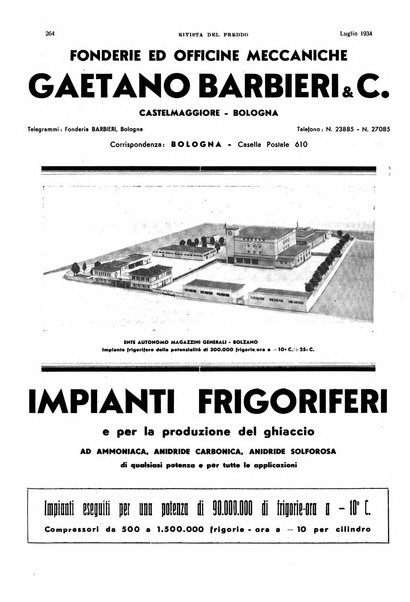 Rivista del freddo periodico mensile illustrato tecnico, scientifico, economico, commerciale