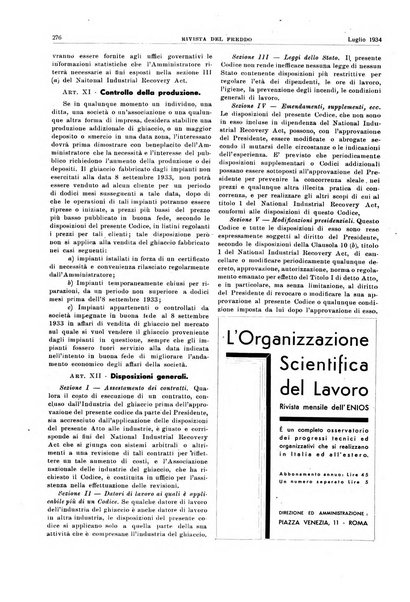 Rivista del freddo periodico mensile illustrato tecnico, scientifico, economico, commerciale