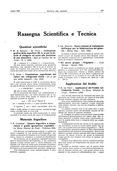 Rivista del freddo periodico mensile illustrato tecnico, scientifico, economico, commerciale