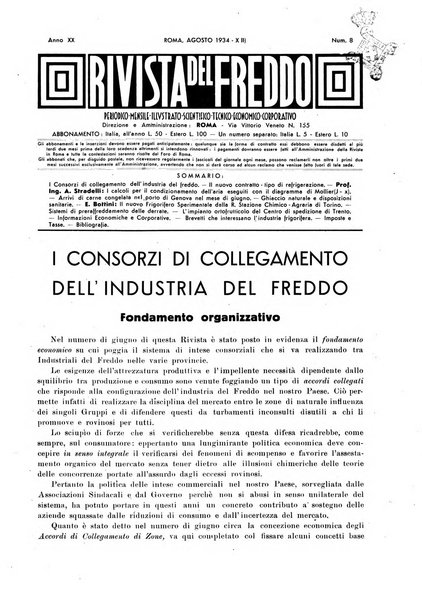 Rivista del freddo periodico mensile illustrato tecnico, scientifico, economico, commerciale