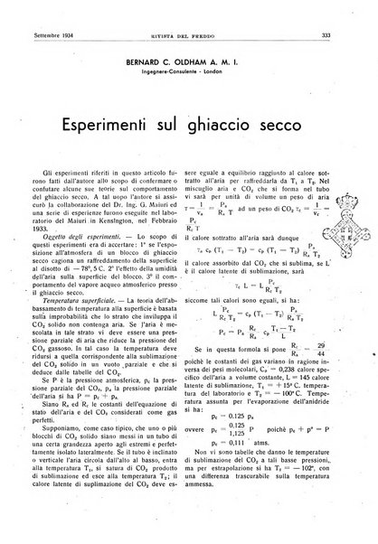 Rivista del freddo periodico mensile illustrato tecnico, scientifico, economico, commerciale