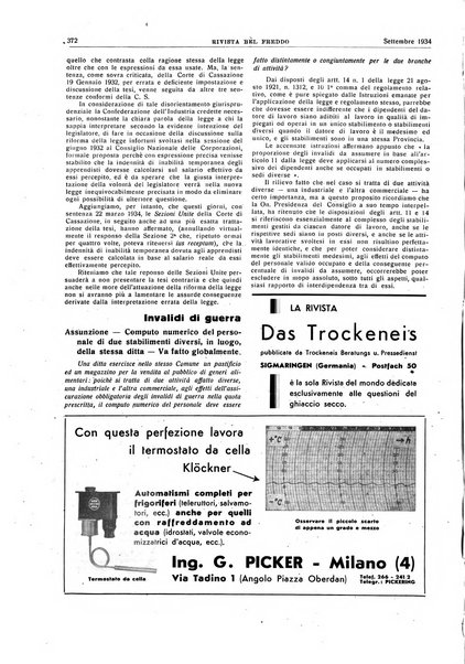 Rivista del freddo periodico mensile illustrato tecnico, scientifico, economico, commerciale