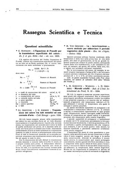 Rivista del freddo periodico mensile illustrato tecnico, scientifico, economico, commerciale