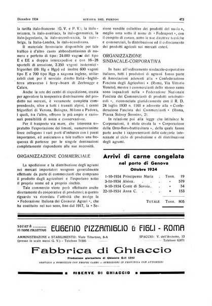 Rivista del freddo periodico mensile illustrato tecnico, scientifico, economico, commerciale