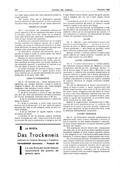 Rivista del freddo periodico mensile illustrato tecnico, scientifico, economico, commerciale