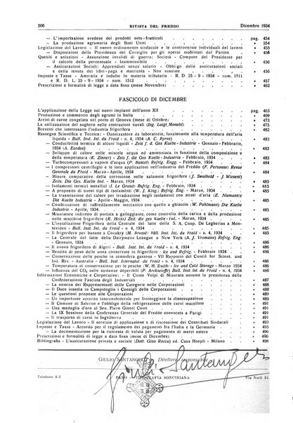 Rivista del freddo periodico mensile illustrato tecnico, scientifico, economico, commerciale