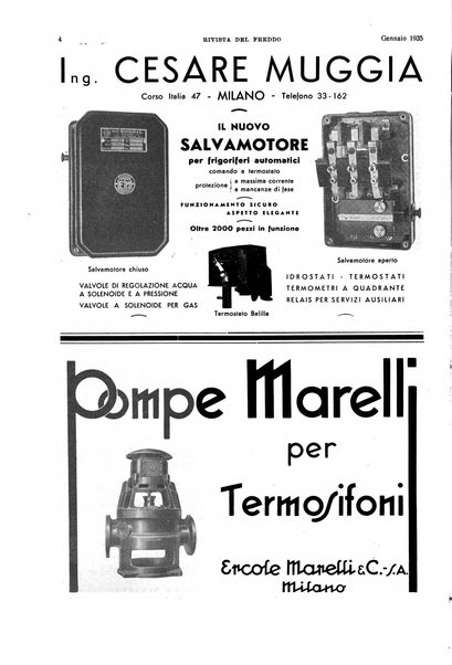 Rivista del freddo periodico mensile illustrato tecnico, scientifico, economico, commerciale