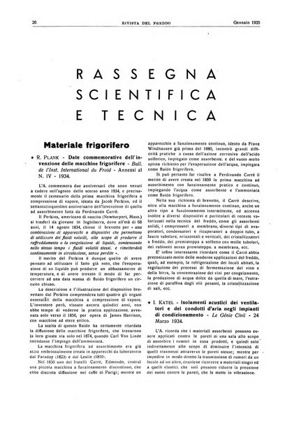 Rivista del freddo periodico mensile illustrato tecnico, scientifico, economico, commerciale