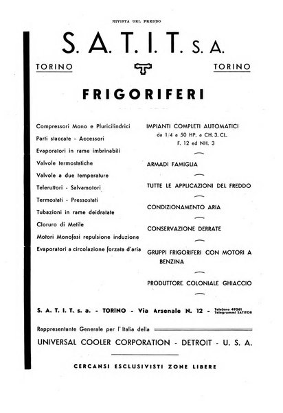 Rivista del freddo periodico mensile illustrato tecnico, scientifico, economico, commerciale