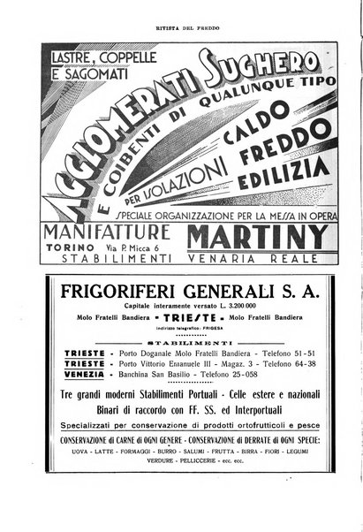 Rivista del freddo periodico mensile illustrato tecnico, scientifico, economico, commerciale