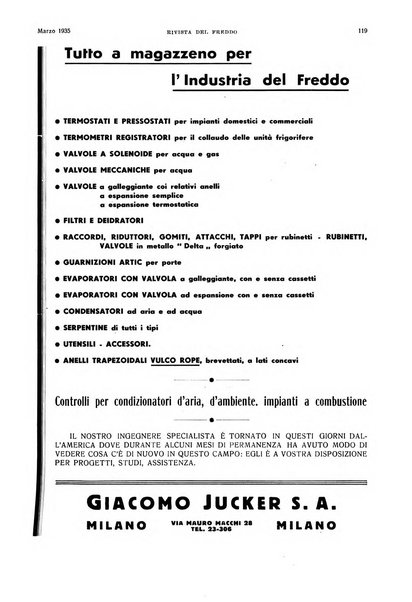 Rivista del freddo periodico mensile illustrato tecnico, scientifico, economico, commerciale