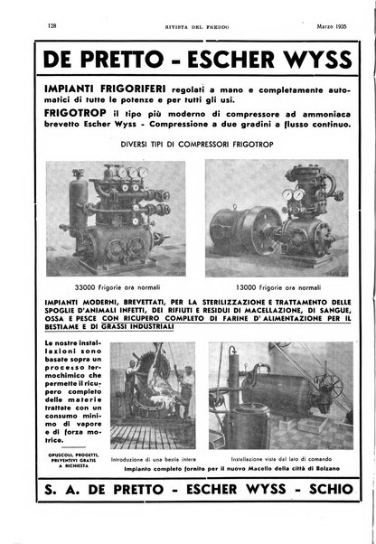 Rivista del freddo periodico mensile illustrato tecnico, scientifico, economico, commerciale