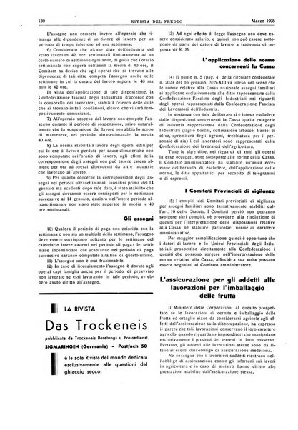 Rivista del freddo periodico mensile illustrato tecnico, scientifico, economico, commerciale