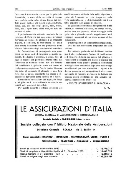 Rivista del freddo periodico mensile illustrato tecnico, scientifico, economico, commerciale