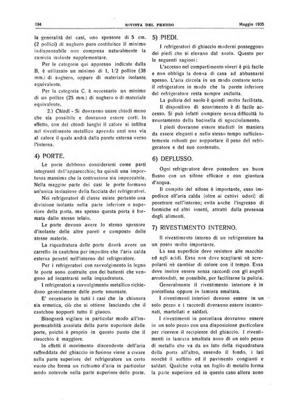 Rivista del freddo periodico mensile illustrato tecnico, scientifico, economico, commerciale