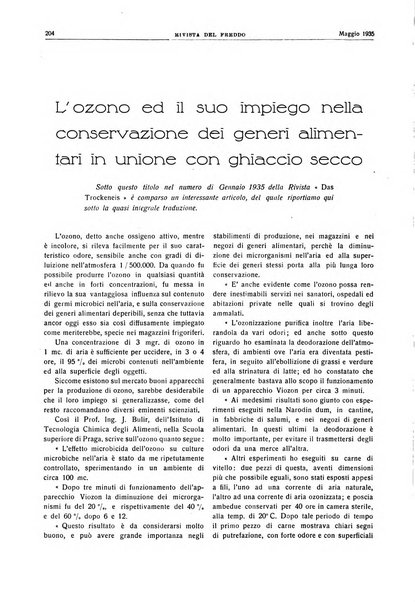 Rivista del freddo periodico mensile illustrato tecnico, scientifico, economico, commerciale