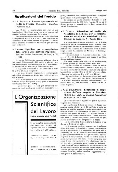 Rivista del freddo periodico mensile illustrato tecnico, scientifico, economico, commerciale