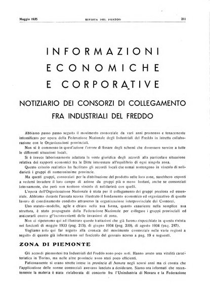 Rivista del freddo periodico mensile illustrato tecnico, scientifico, economico, commerciale