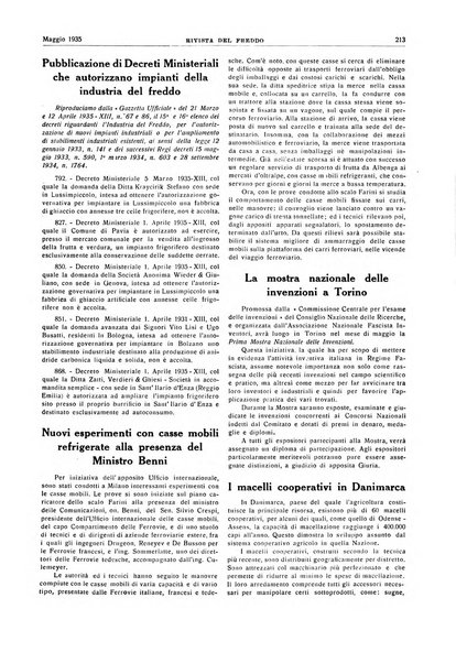 Rivista del freddo periodico mensile illustrato tecnico, scientifico, economico, commerciale