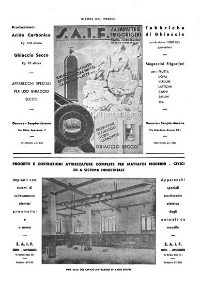 Rivista del freddo periodico mensile illustrato tecnico, scientifico, economico, commerciale