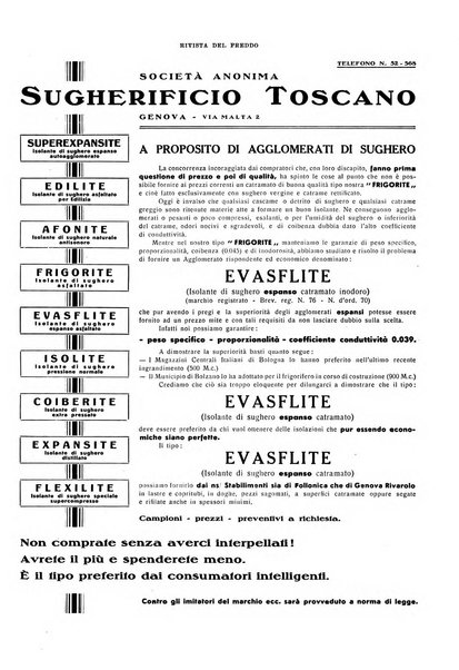 Rivista del freddo periodico mensile illustrato tecnico, scientifico, economico, commerciale