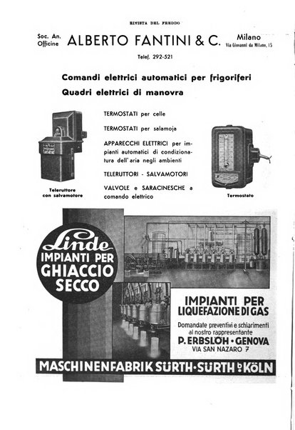 Rivista del freddo periodico mensile illustrato tecnico, scientifico, economico, commerciale