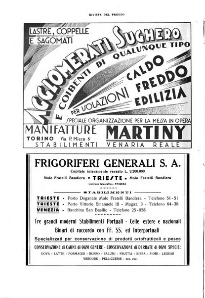 Rivista del freddo periodico mensile illustrato tecnico, scientifico, economico, commerciale