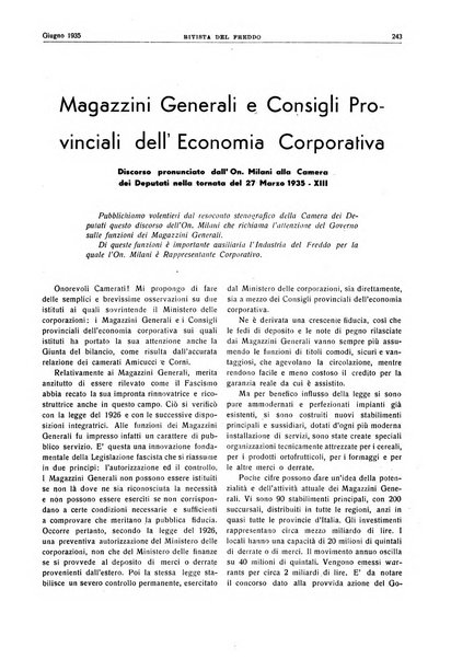 Rivista del freddo periodico mensile illustrato tecnico, scientifico, economico, commerciale