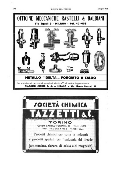 Rivista del freddo periodico mensile illustrato tecnico, scientifico, economico, commerciale