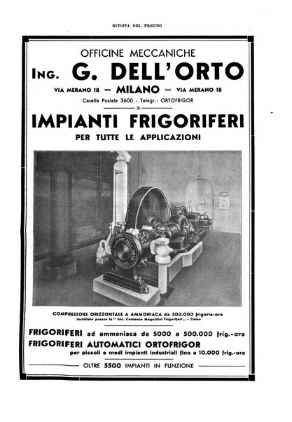 Rivista del freddo periodico mensile illustrato tecnico, scientifico, economico, commerciale