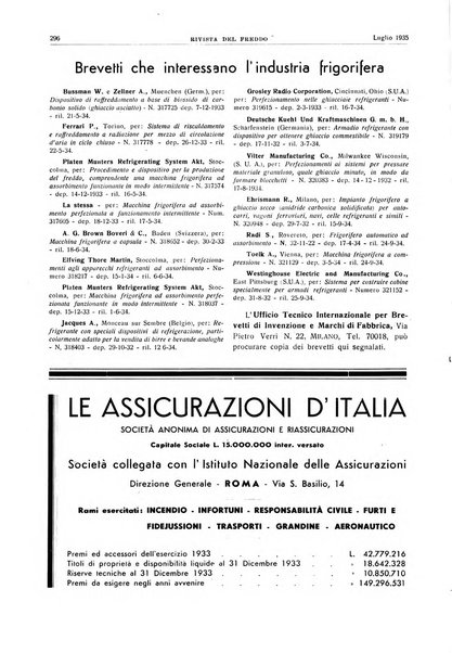 Rivista del freddo periodico mensile illustrato tecnico, scientifico, economico, commerciale