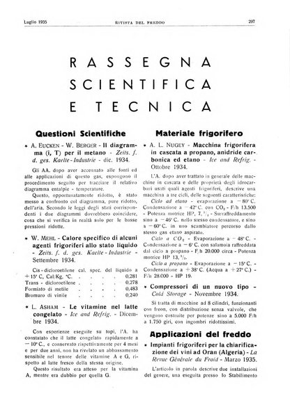 Rivista del freddo periodico mensile illustrato tecnico, scientifico, economico, commerciale