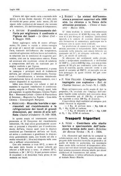 Rivista del freddo periodico mensile illustrato tecnico, scientifico, economico, commerciale