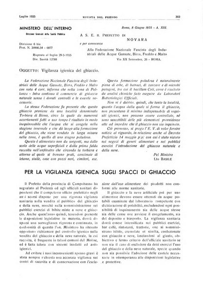 Rivista del freddo periodico mensile illustrato tecnico, scientifico, economico, commerciale