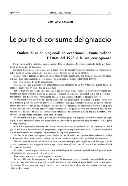 Rivista del freddo periodico mensile illustrato tecnico, scientifico, economico, commerciale