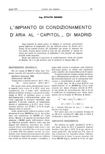 Rivista del freddo periodico mensile illustrato tecnico, scientifico, economico, commerciale