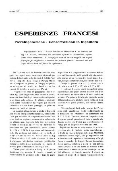 Rivista del freddo periodico mensile illustrato tecnico, scientifico, economico, commerciale