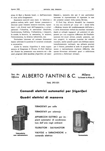 Rivista del freddo periodico mensile illustrato tecnico, scientifico, economico, commerciale