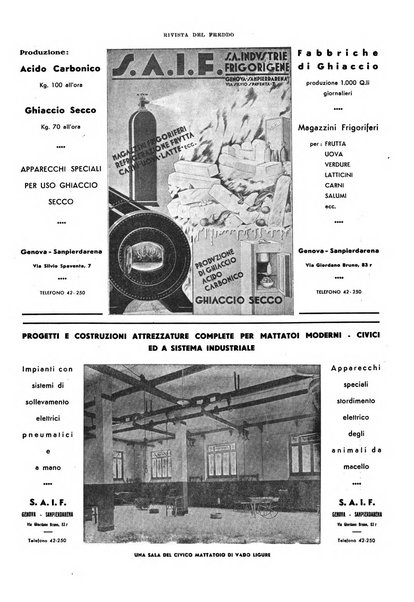 Rivista del freddo periodico mensile illustrato tecnico, scientifico, economico, commerciale