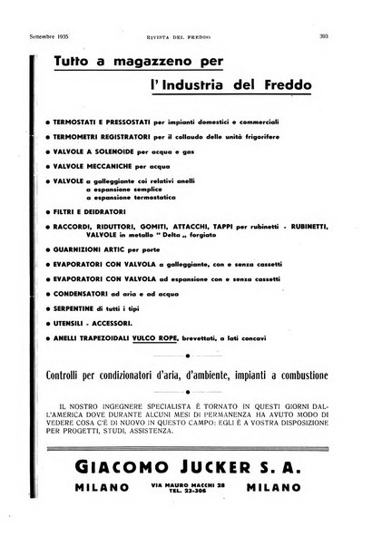 Rivista del freddo periodico mensile illustrato tecnico, scientifico, economico, commerciale