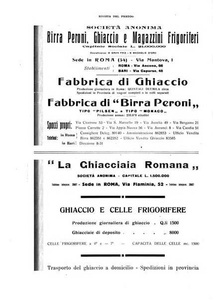 Rivista del freddo periodico mensile illustrato tecnico, scientifico, economico, commerciale