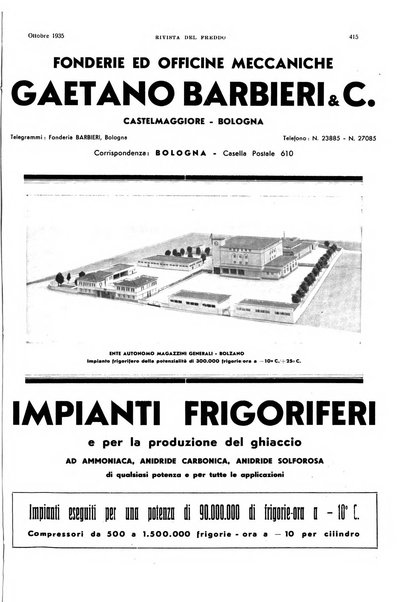 Rivista del freddo periodico mensile illustrato tecnico, scientifico, economico, commerciale