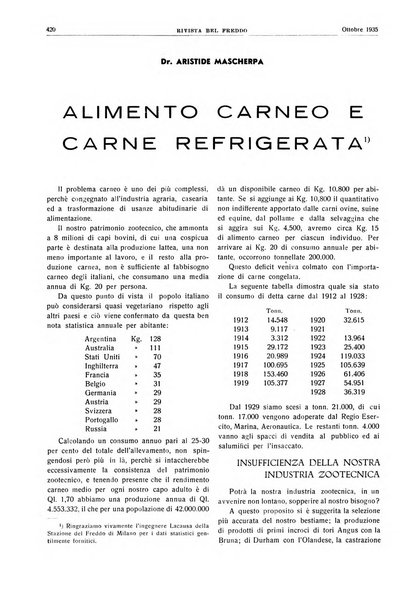 Rivista del freddo periodico mensile illustrato tecnico, scientifico, economico, commerciale