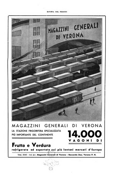 Rivista del freddo periodico mensile illustrato tecnico, scientifico, economico, commerciale