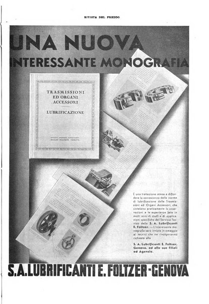 Rivista del freddo periodico mensile illustrato tecnico, scientifico, economico, commerciale