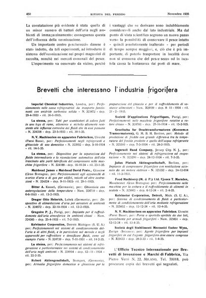 Rivista del freddo periodico mensile illustrato tecnico, scientifico, economico, commerciale