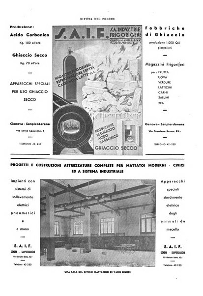 Rivista del freddo periodico mensile illustrato tecnico, scientifico, economico, commerciale