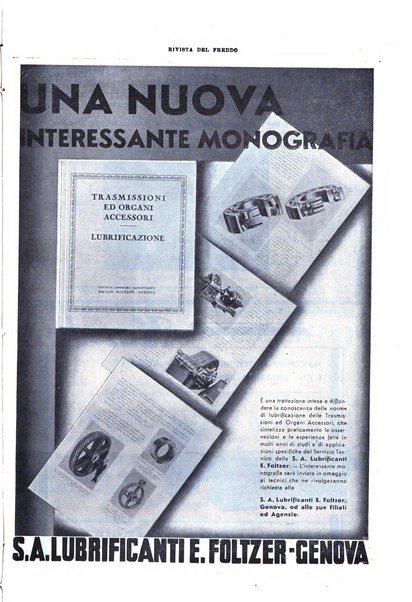 Rivista del freddo periodico mensile illustrato tecnico, scientifico, economico, commerciale