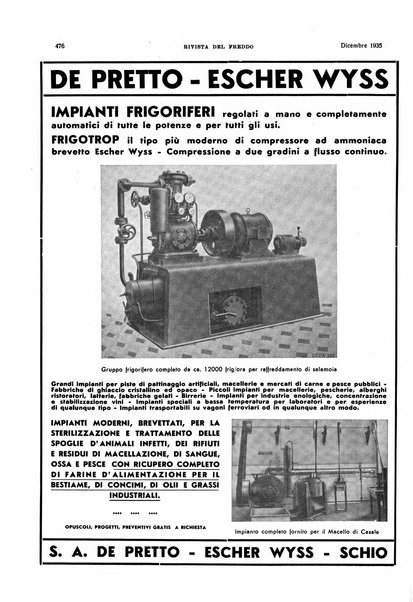 Rivista del freddo periodico mensile illustrato tecnico, scientifico, economico, commerciale