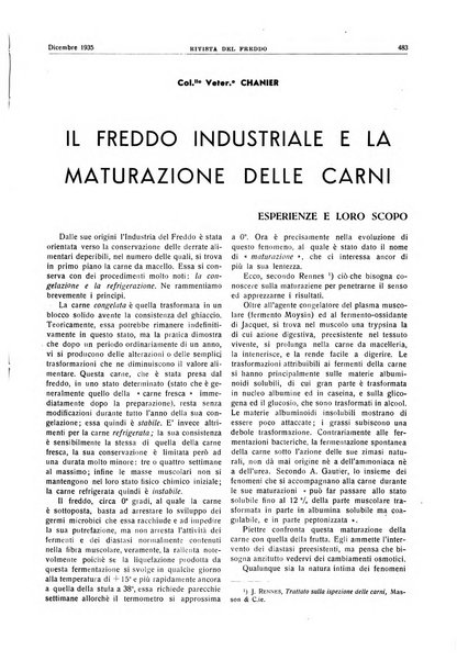 Rivista del freddo periodico mensile illustrato tecnico, scientifico, economico, commerciale